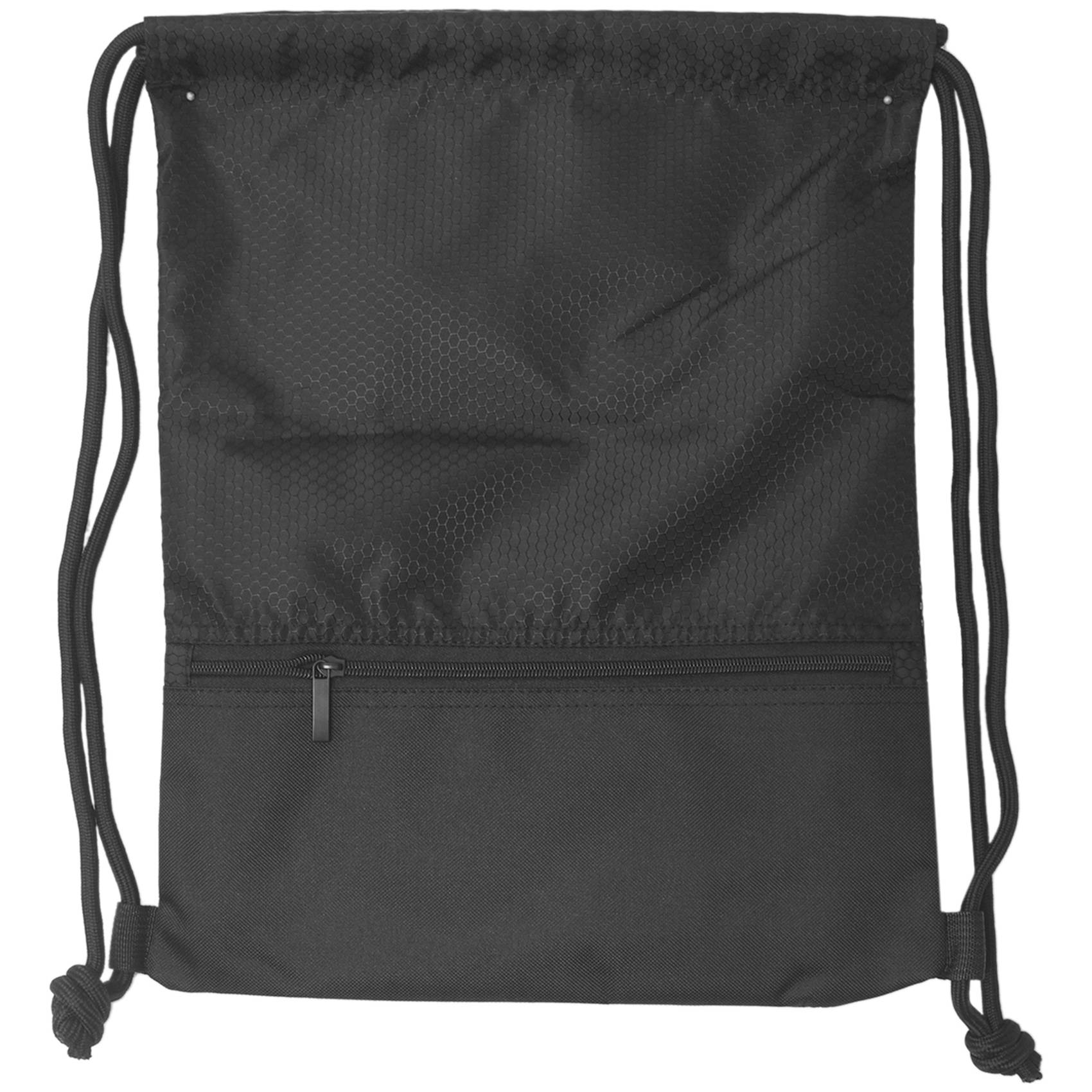 Drawstring Gym Bag - A08P-Tas Ransel Ultraringan Hitam Nilon Wanita