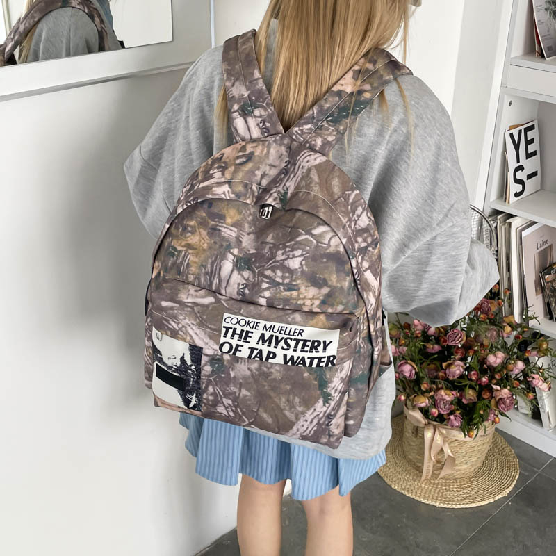 Tas Ransel Kanvas Pola Kamufla - Canvas Backpack Casual ulasan dan harga