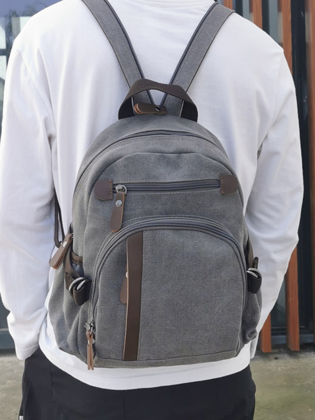 Tas Ransel Kanvas Kecil, Tas S - Canvas Backpack Casual ulasan dan harga