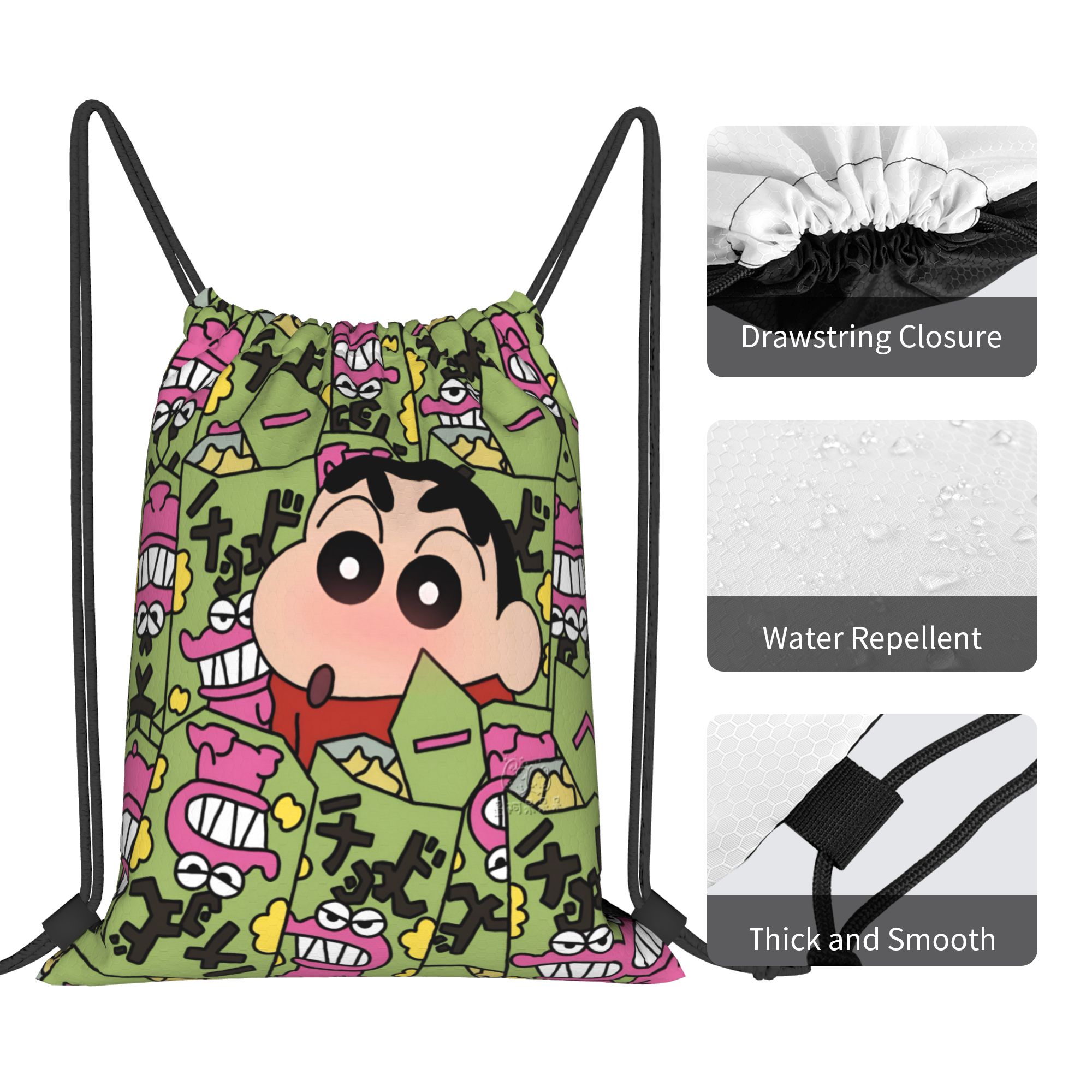 Tas Serut Kustom Crayon Shin-c - Drawstring Gym Bag ulasan dan harga